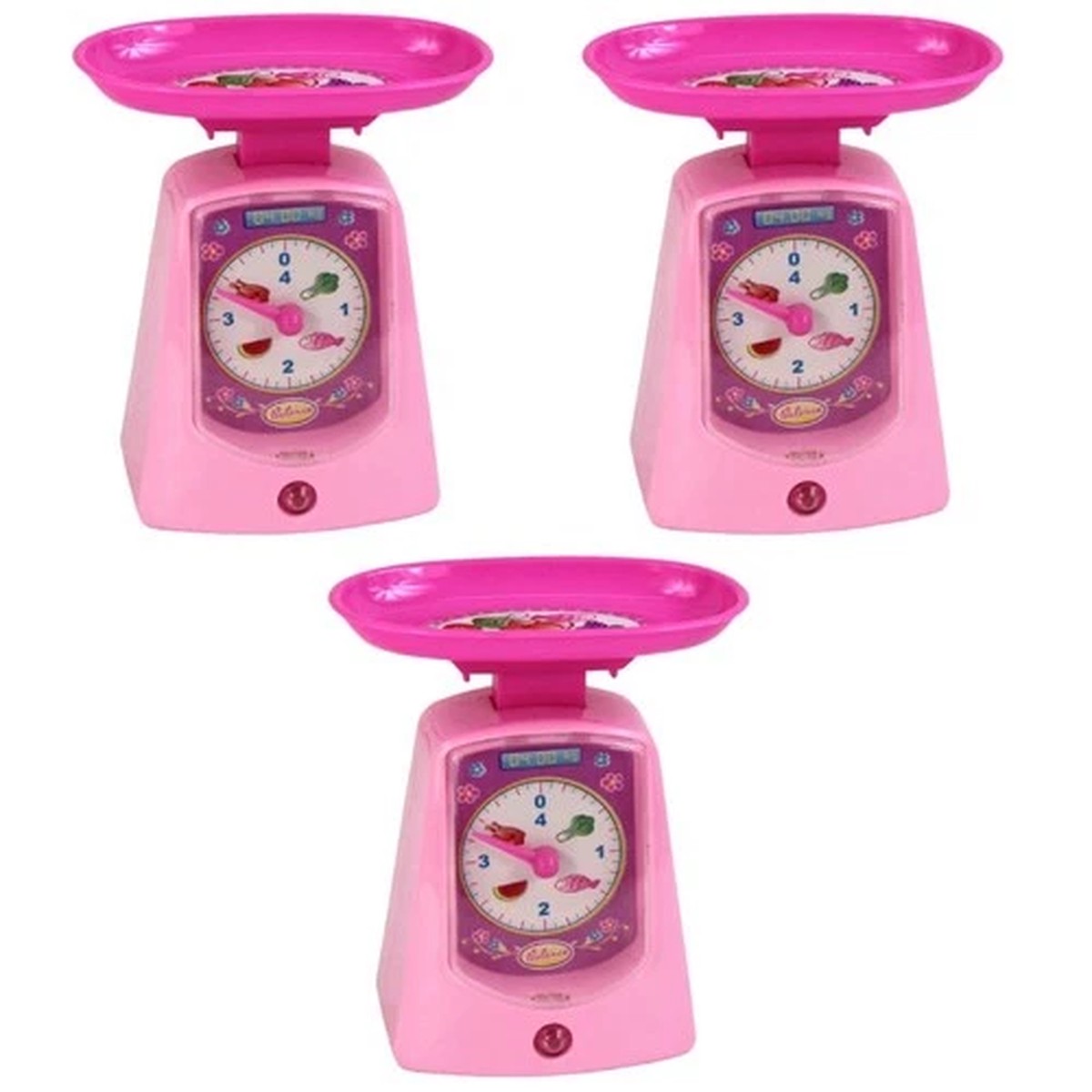 3 Pack Electronic Scales Toy Kids Play Kitchen Accessories Playset
