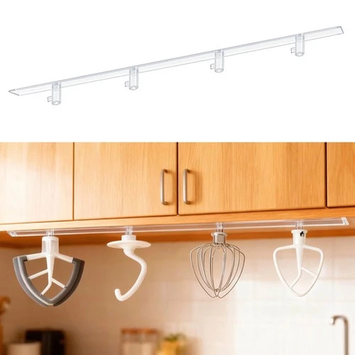 4 Pcs Stand Mixer Attachment Holders Compatible w/ Kitchen Aid Mixer Accessories