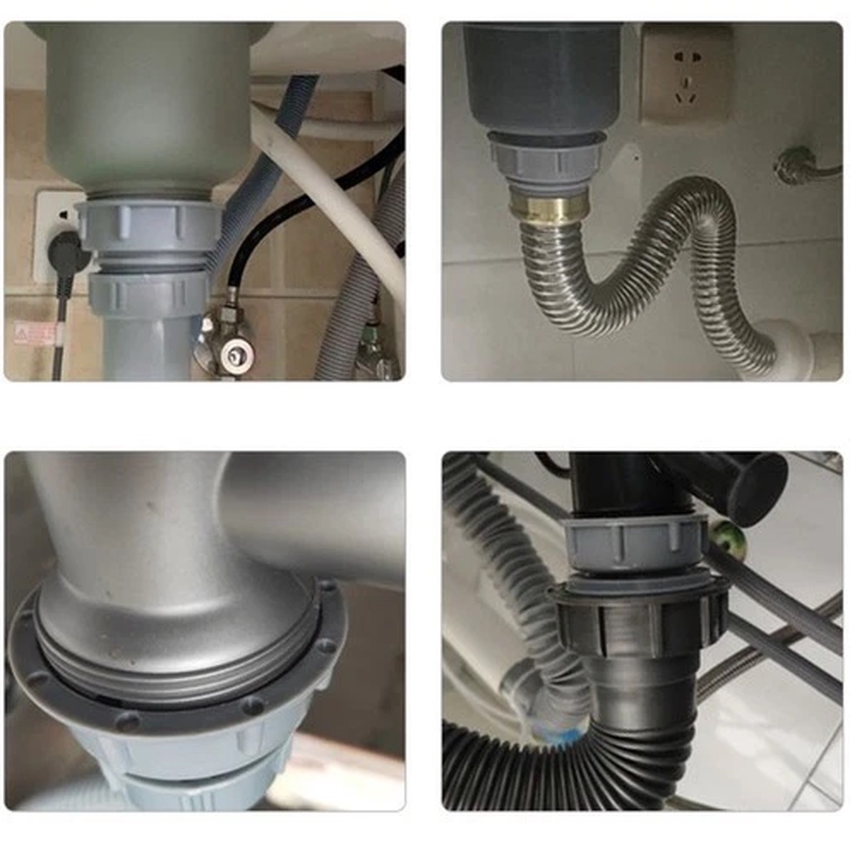 Sink Pipe Adapter 3 Sizes 60mm To 46mm Kitchen Accessories Down Pipe Reducer
