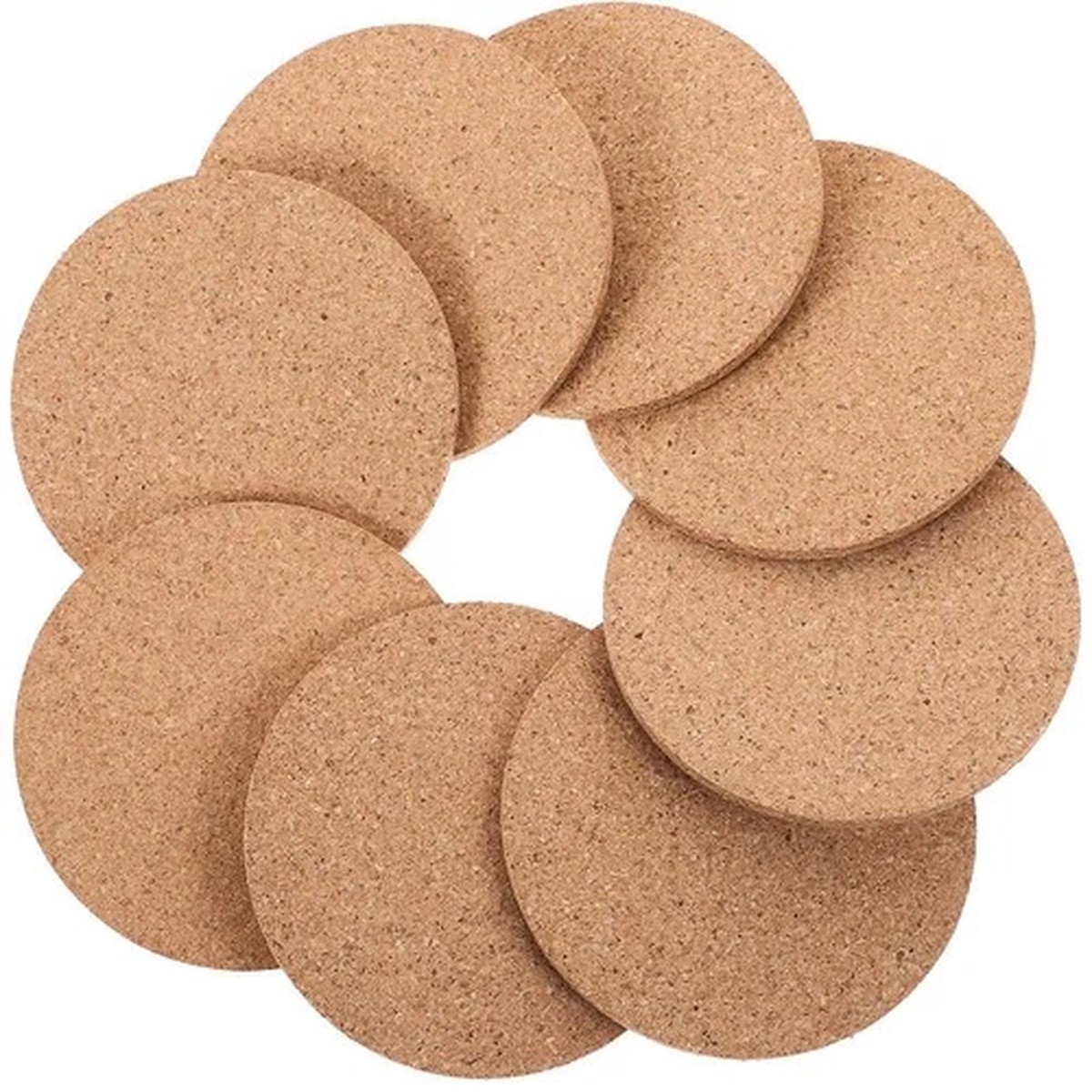 20 Pcs Round Cork Insulated Mats for Kitchen Hot Plates Drinks