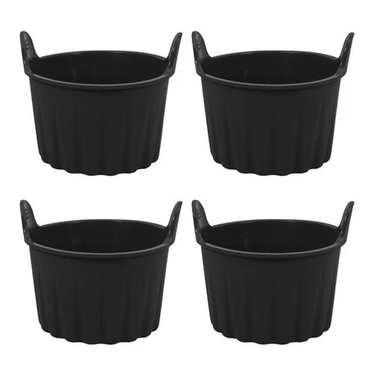 4 Pcs Air Fryer Baking Cup Silicone Tray Mold Basket Accessories Ramekins