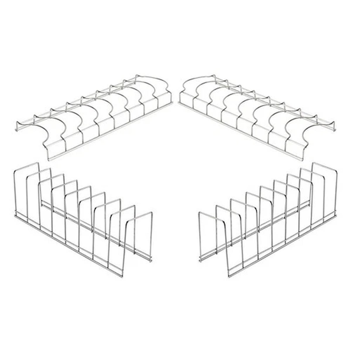 4 Pcs Dish Drainer Bowl Rack Kitchen Countertop Organizer