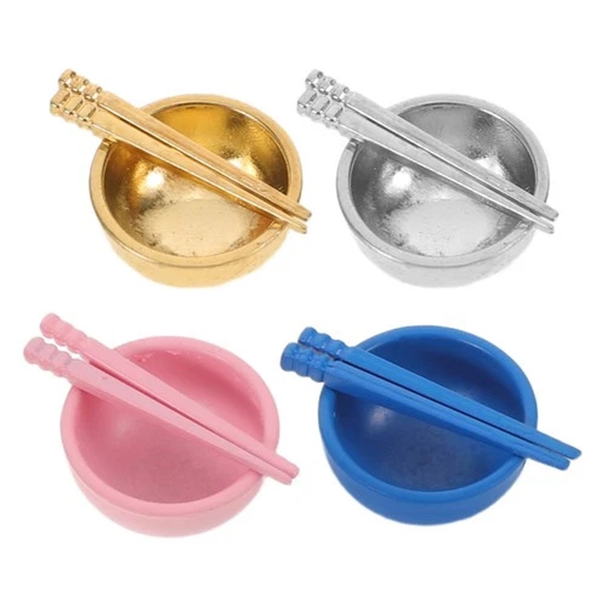 4 Set Dollhouse Mini Tableware Kitchen Accessories Miniature Chopsticks