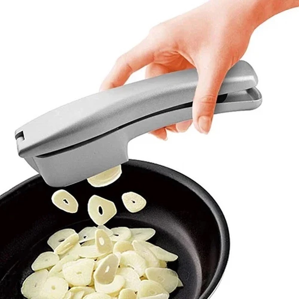 2 In 1 Multi functional Garlic Press Slicer Zinc Alloy Manual Kitchen Gadgets