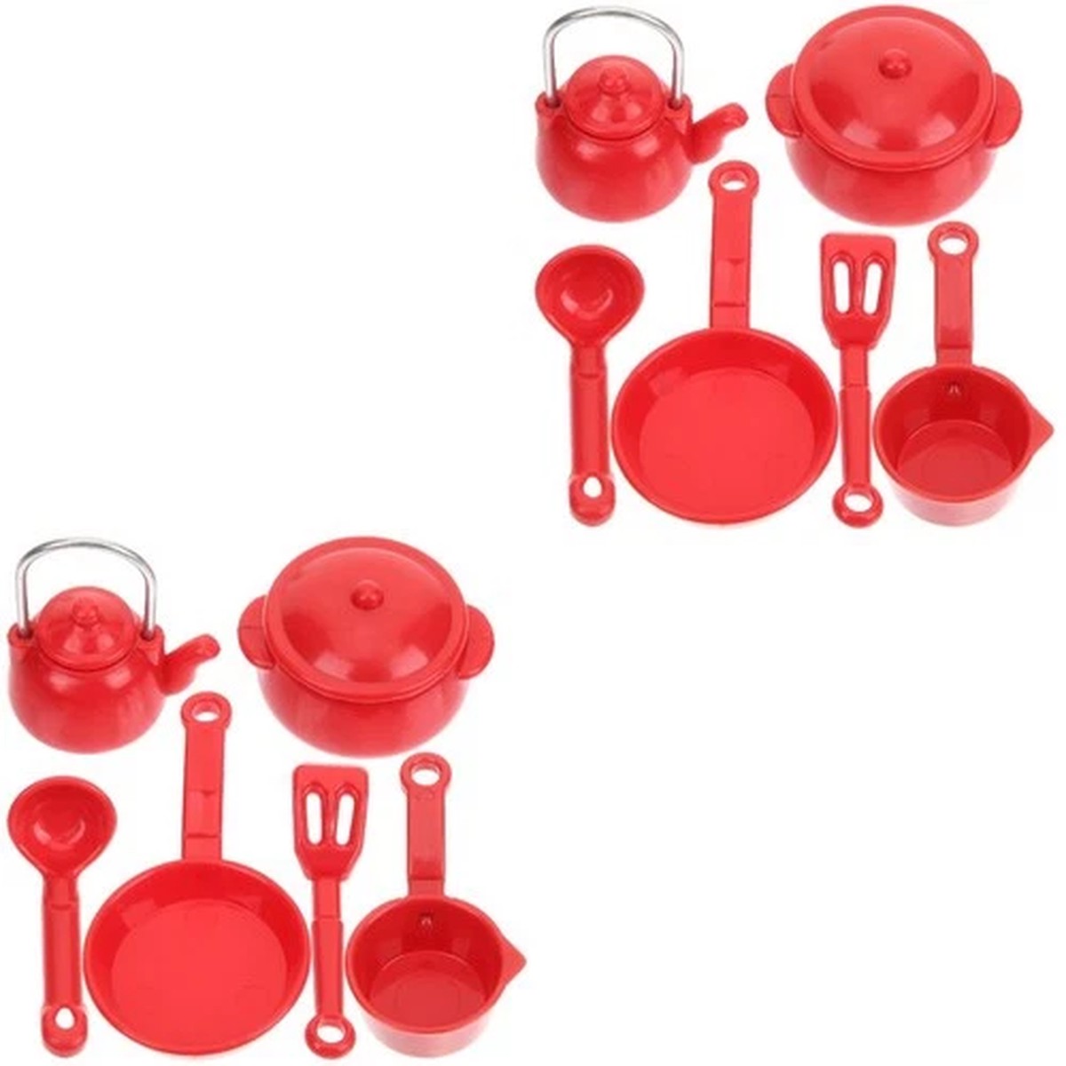 2 Pack Mini Toys Tiny House Kitchen Utensils Playset Pretend Accessories
