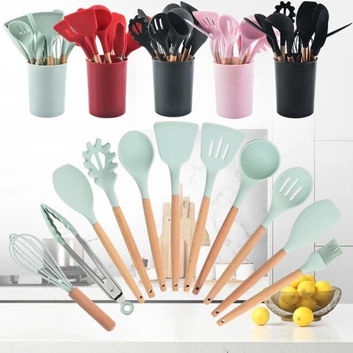Utensils Spoon Spatula Pasta Server Whisk Accessories Cooking Cookware