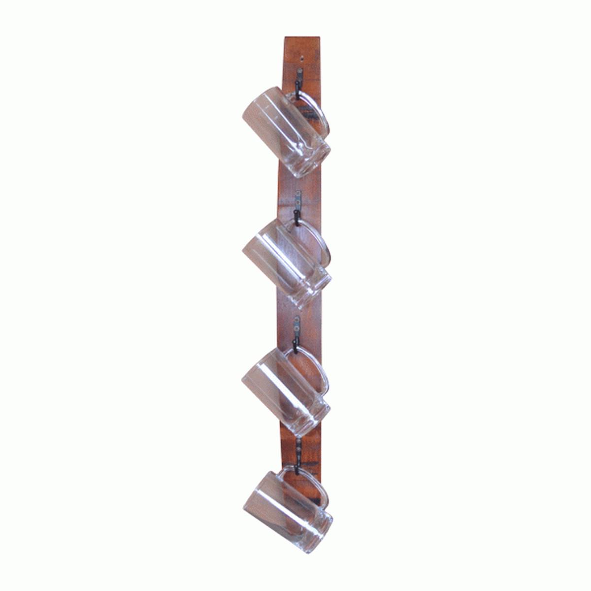 4 Beer Mug Stave - Reclaimed Wine Barrel Furniture - Select Finish