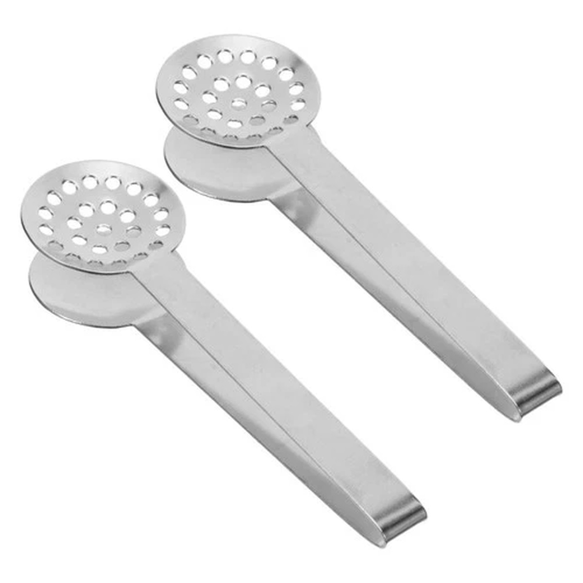 2 Pcs Tea Strainer Tongs Metal Filter Kitchen Bag Squeezing Tool
