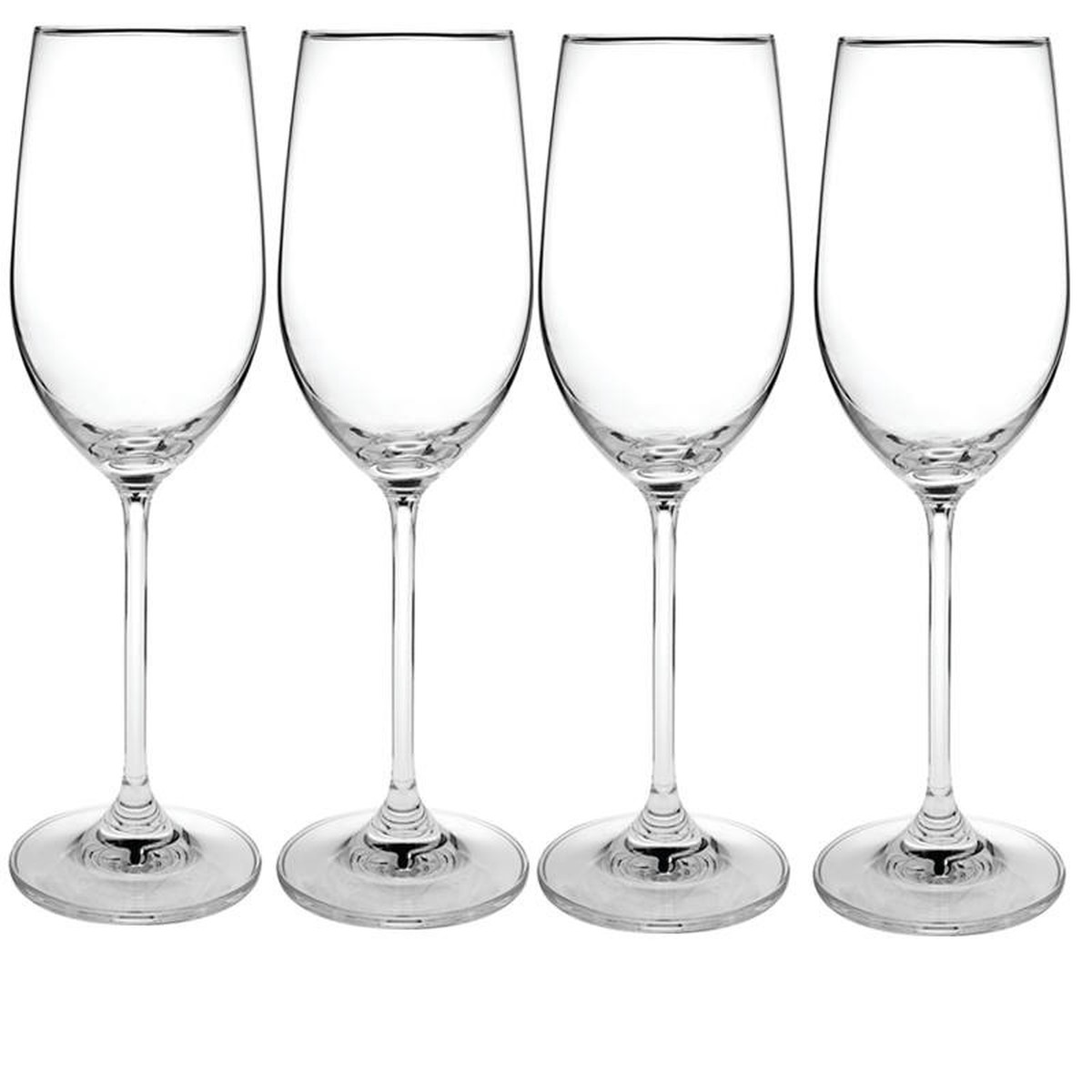 Wine Glass Set- Crystal- Long Stem- 12 Oz- 4 Pack