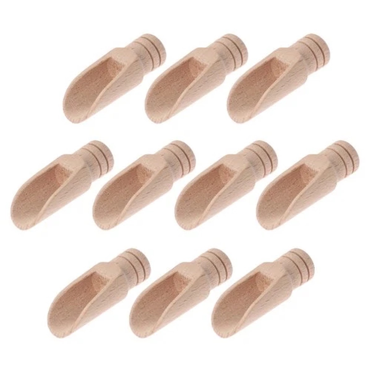 10 Pcs Wooden Small Salt Mini Tea Spoon Scoop Kitchen Accessories