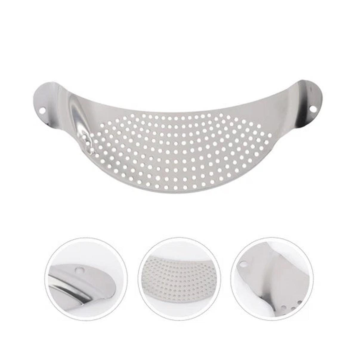 3 Pcs Food Strainer for Sink Kitchen Accessories Stainless Steel Pan