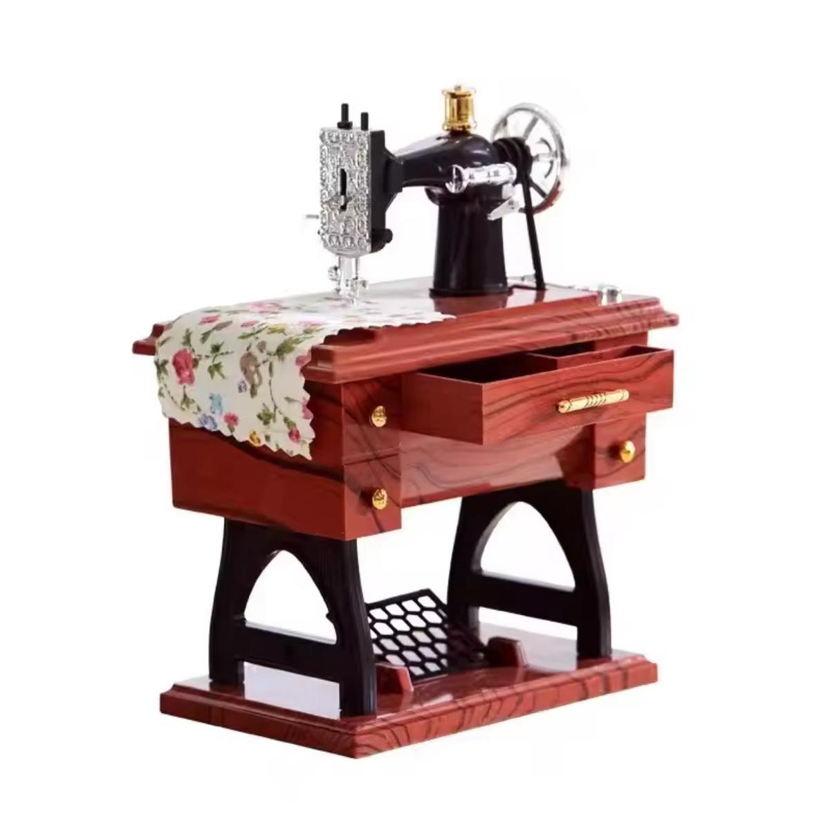 Vintage Sewing Machine Shape Music Box X4346930