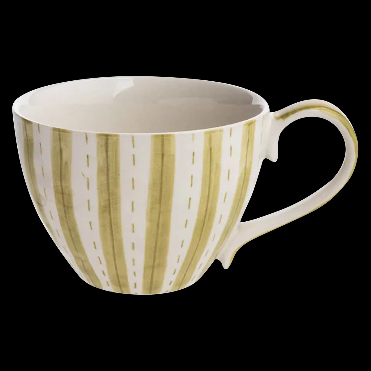 Watercolour - colored stoneware tea and coffee cup