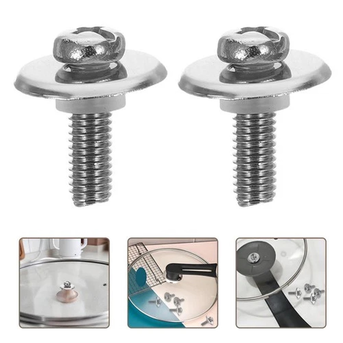 30 Sets Pot Lid Repair Handle Mounting Screw Kitchen Fixing Replacement Parts