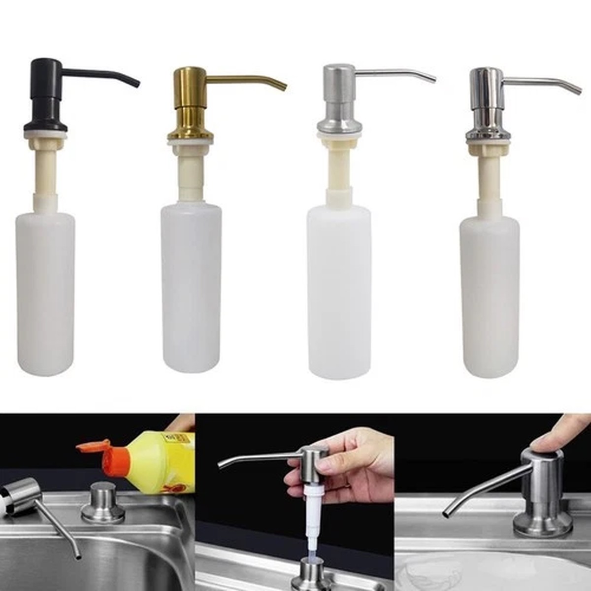 300ml Kitchen Sink Soap Dispenser Bathroom-Accessories Lotion Storage Bottle