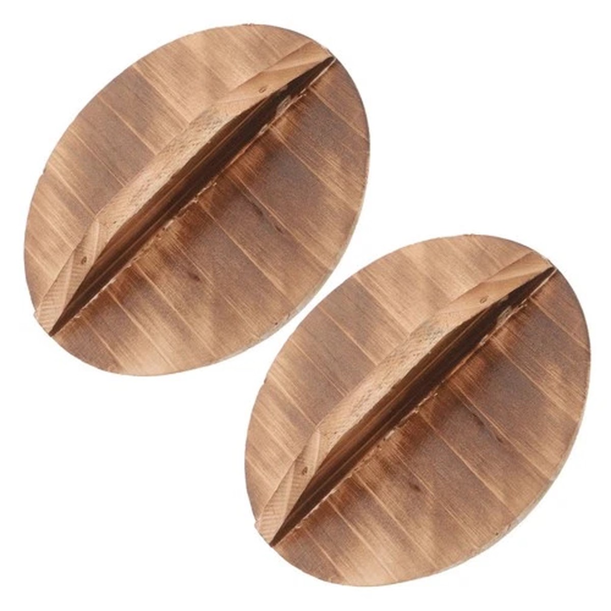 2 Pcs Kitchen Gadget Wok Accessories Mini Wooden Lid Dollhouse Home Kitchenware