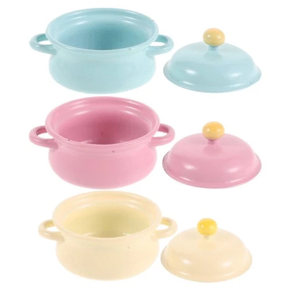 3 Pcs Mini Kitchen Accessories Dollhouse Casserole Dish Stock Pot
