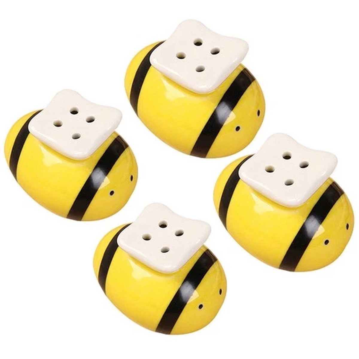4 Pcs Salt and Pepper Shakers Set Seasoning Container Bee Kitchen Accessories