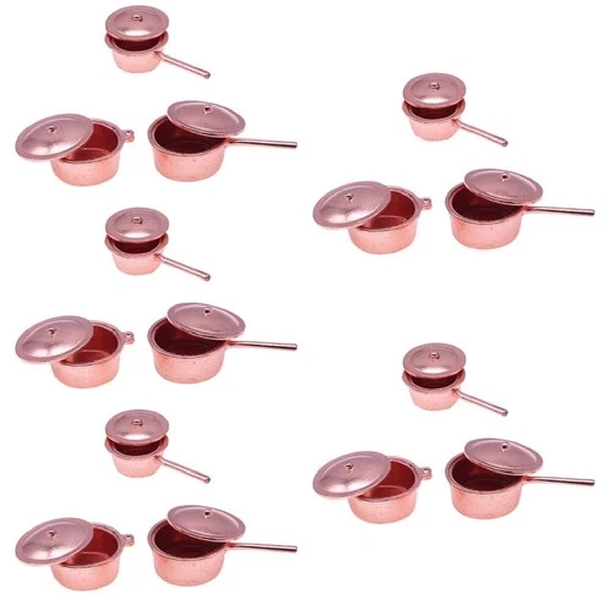 5 PCS Miniature Kitchen Accessories Things Creative Play Cookware Dollhouse Pot