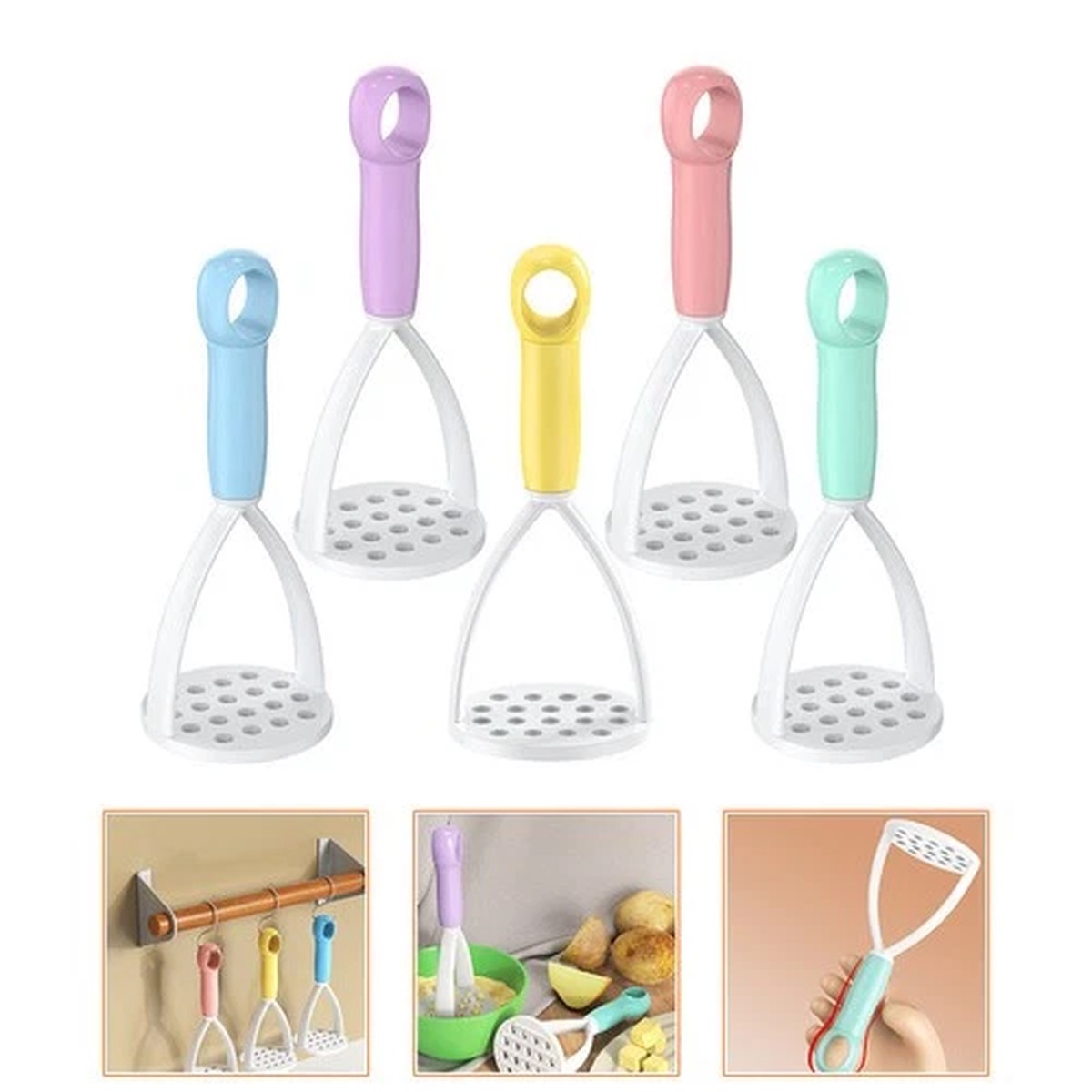 5 Pcs Potato Tools Baby Food Smasher Kitchen Accessories Mashers
