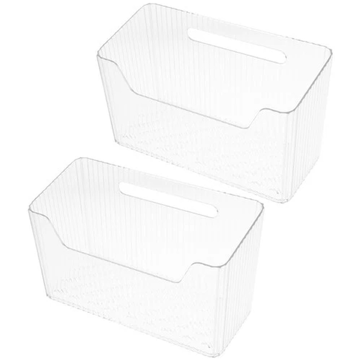 2 Pcs Hanging Storage Units Kitchen Pantry Clear Plastic Organizer