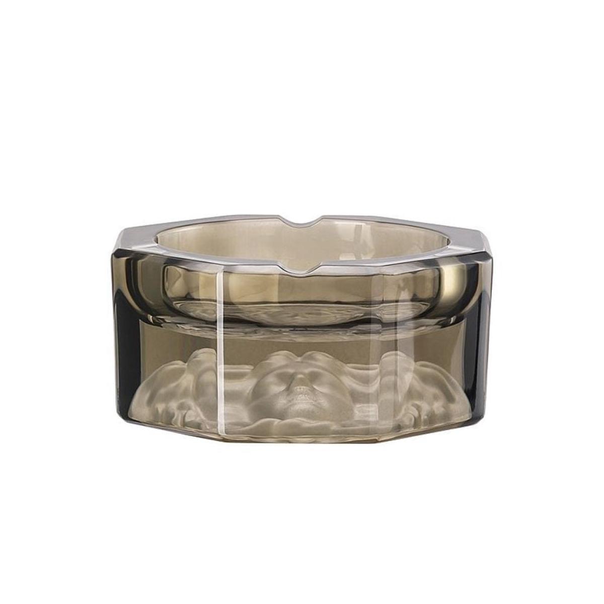 Versace meets Rosenthal Medusa Crystal Lumiere Haze ashtray diam. 13 cm