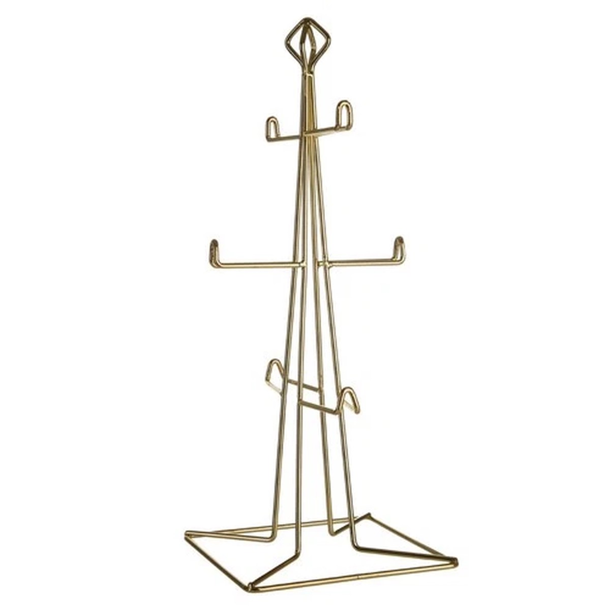 Vertex 6 Cup Mug Tree Gold Plated Iron Wire Kitchen Holder Table Accessories