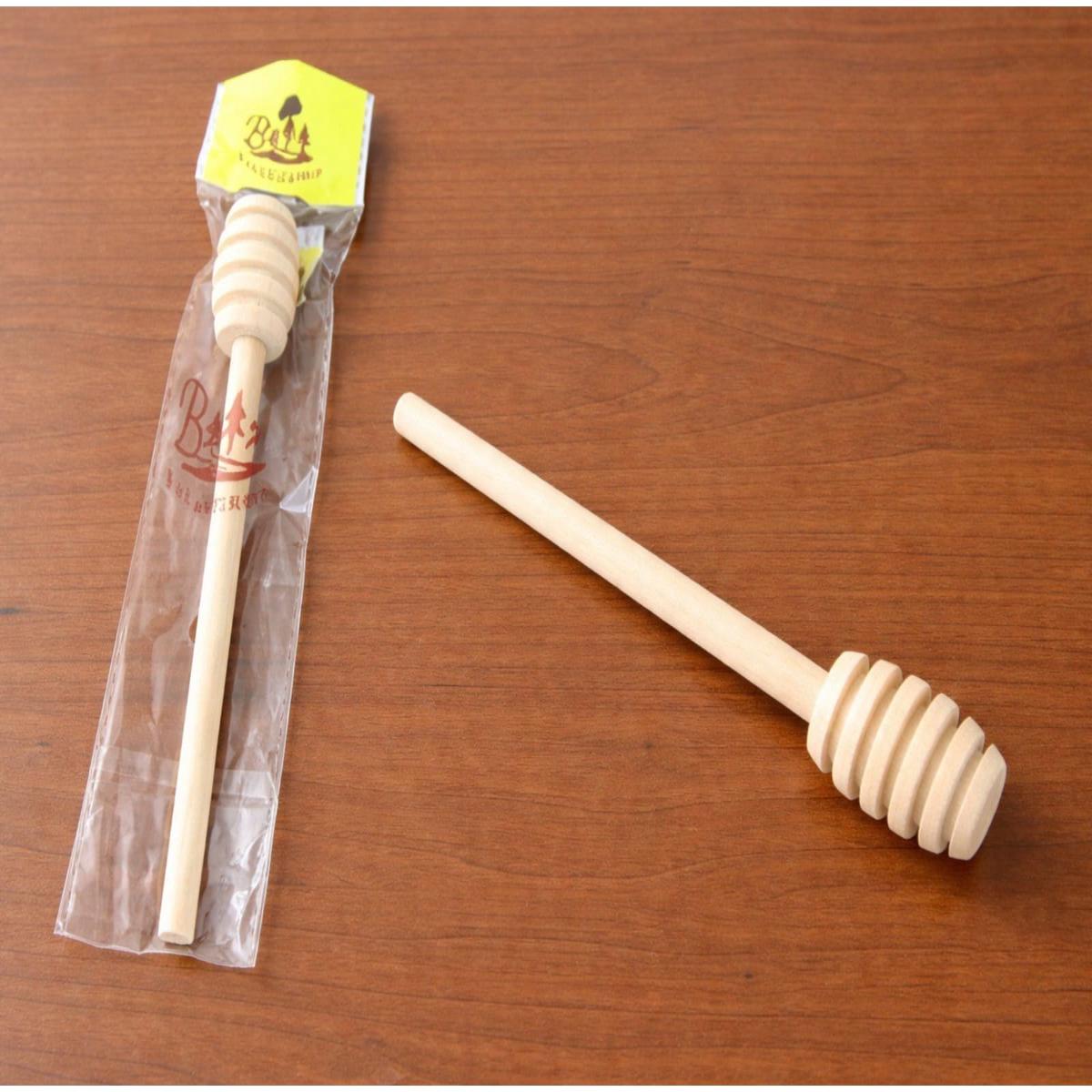 Wooden Honey Dipper X2; 16 cm