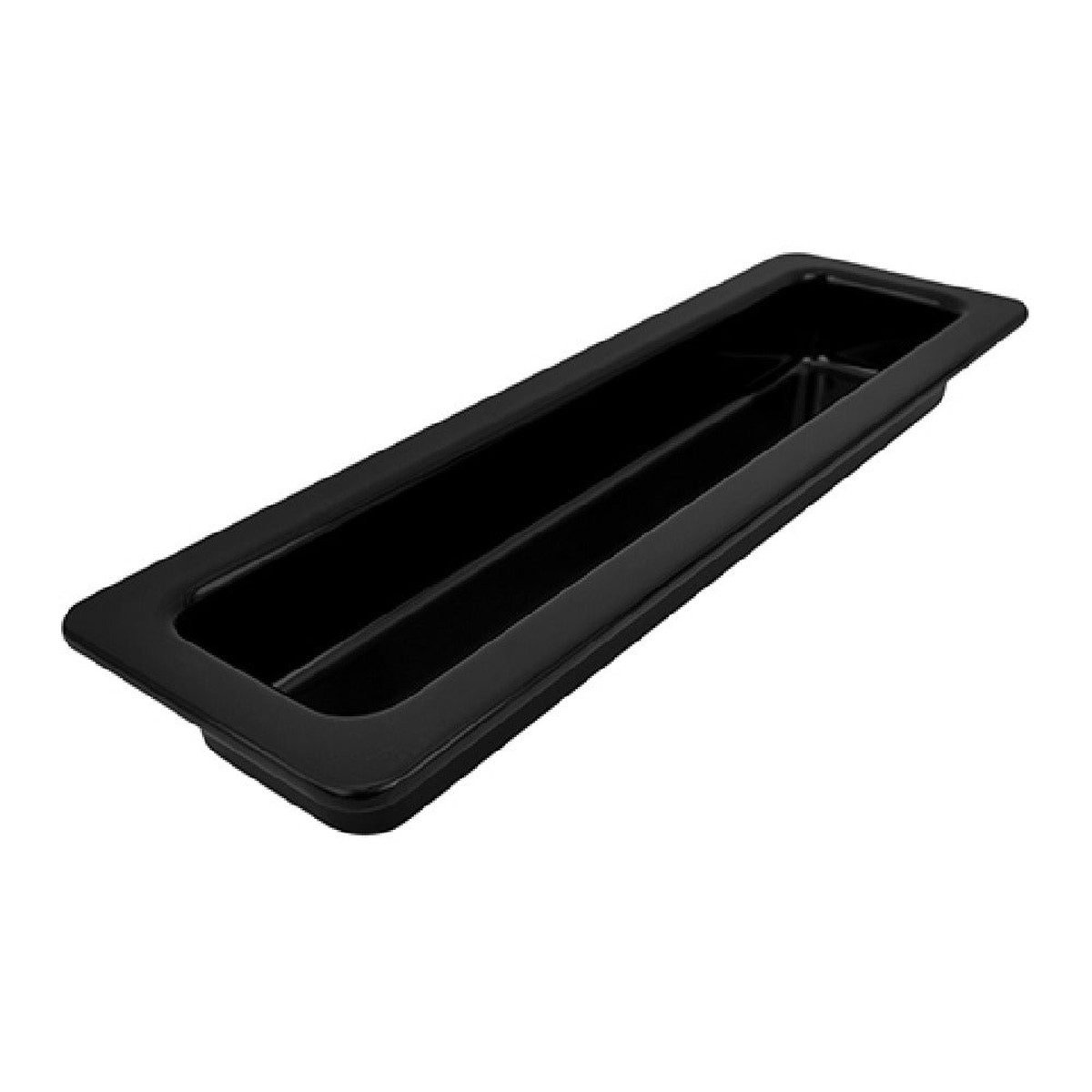 BauscherHepp TB1861 20 Inch Gastro Dish Black Melamine with Silicone Feet