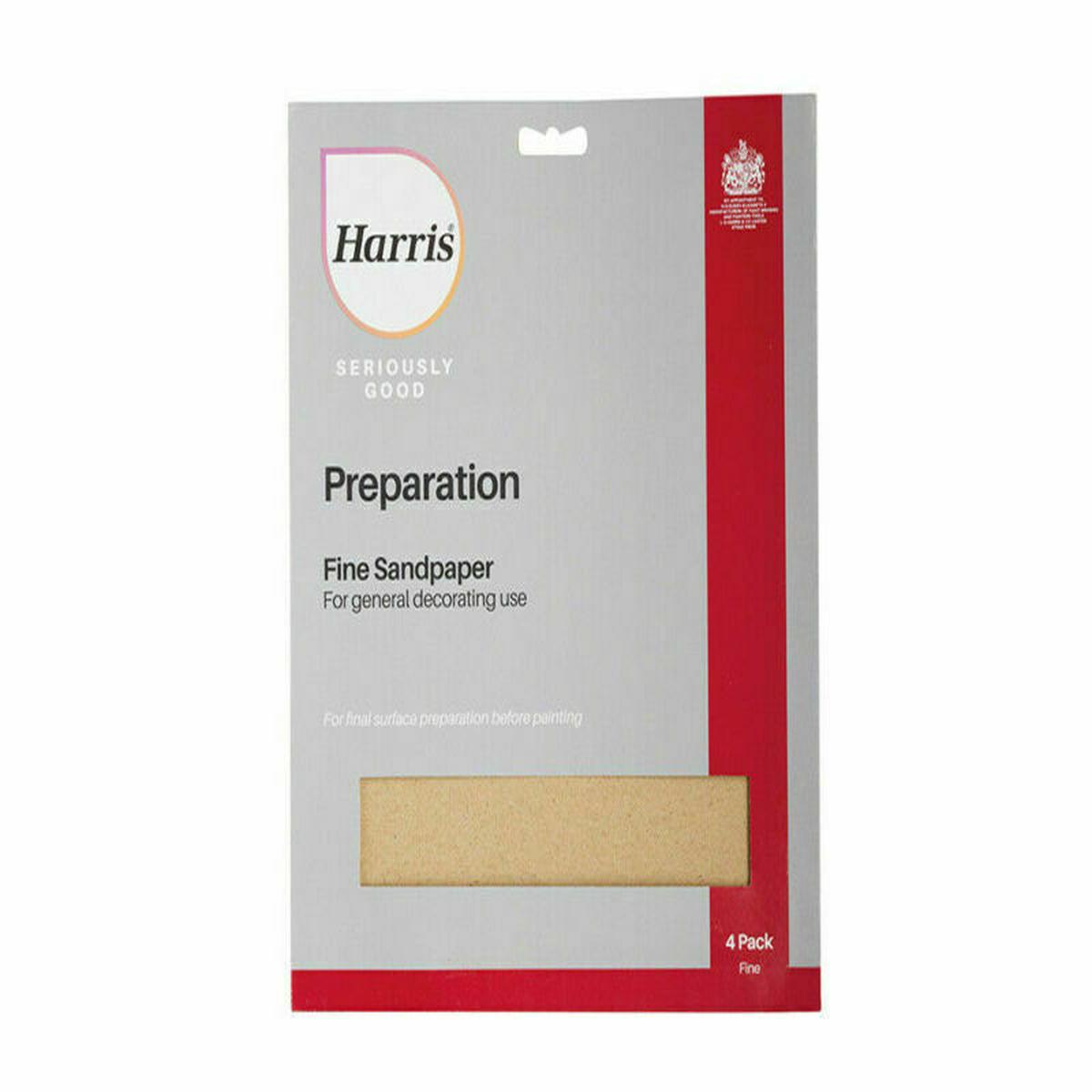 Harris Seriously Good Preparation Fine Sandpaper, 4pc