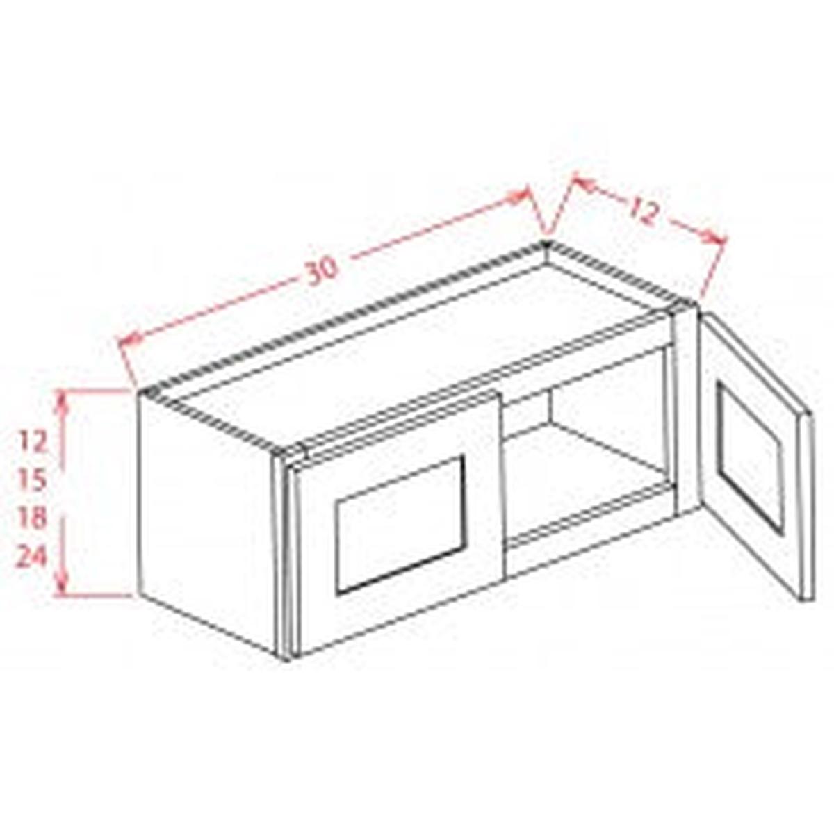 Rigby White 30"W x 12"H Wall Cabinet Pre-Assembled