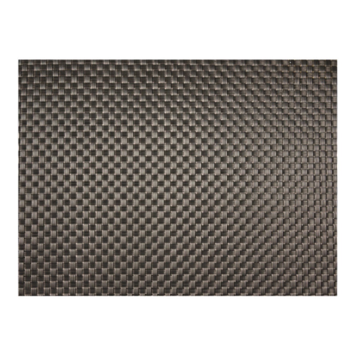 Risch GA-9001 16 Inch Placemat Woven Vinyl Rectangle Iron Gray