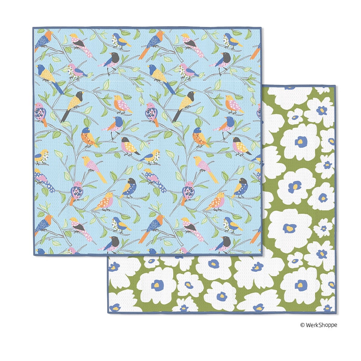 Werkshoppe - Floral Finch & Friends Dishcloth Set