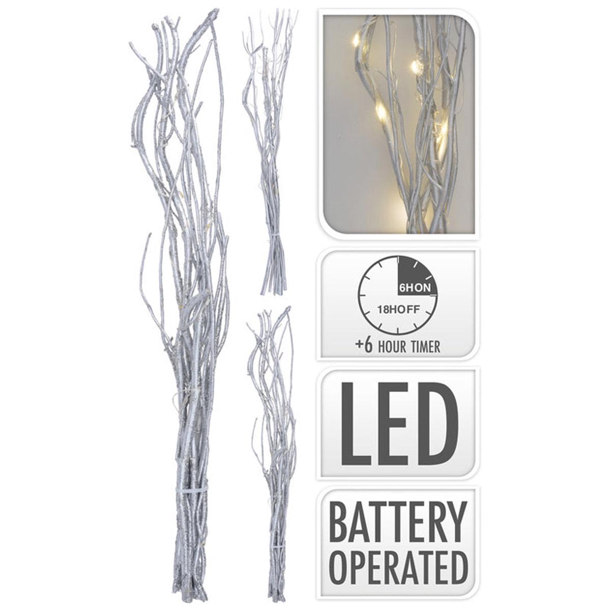 Willow Branches 40Cm 12 Led-White