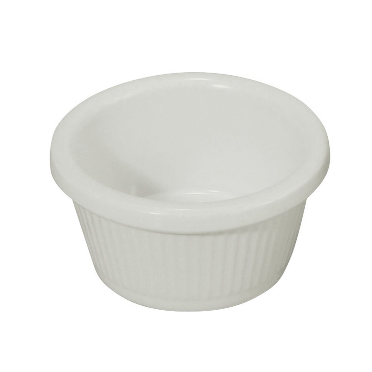 Winco RFM-2W Ramekin, 2 oz., fluted, melamine, break-resistant, white, NSF