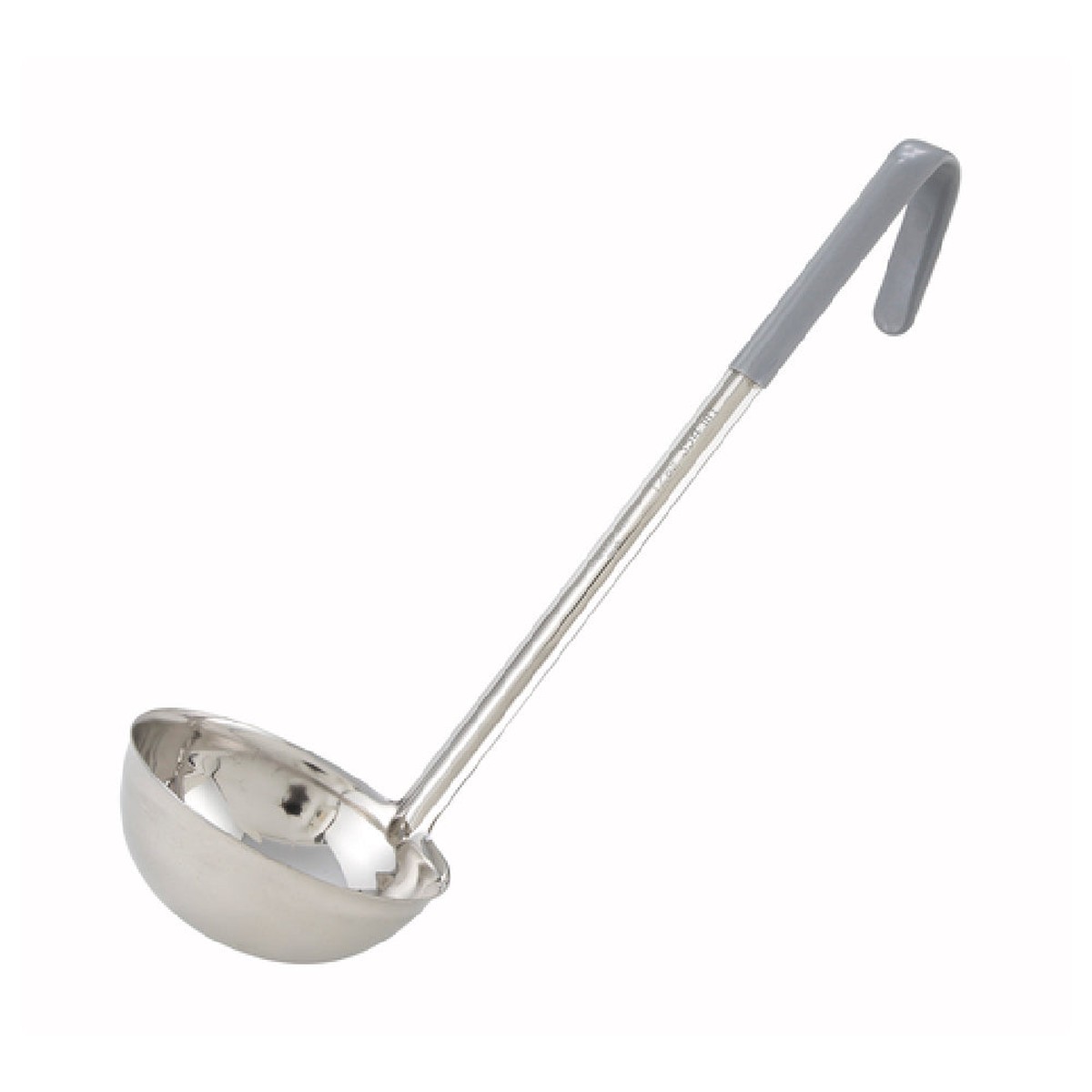 Winco LDC-12 12 Oz Ladle Gray One-Piece Stainless Steel for Portion Control