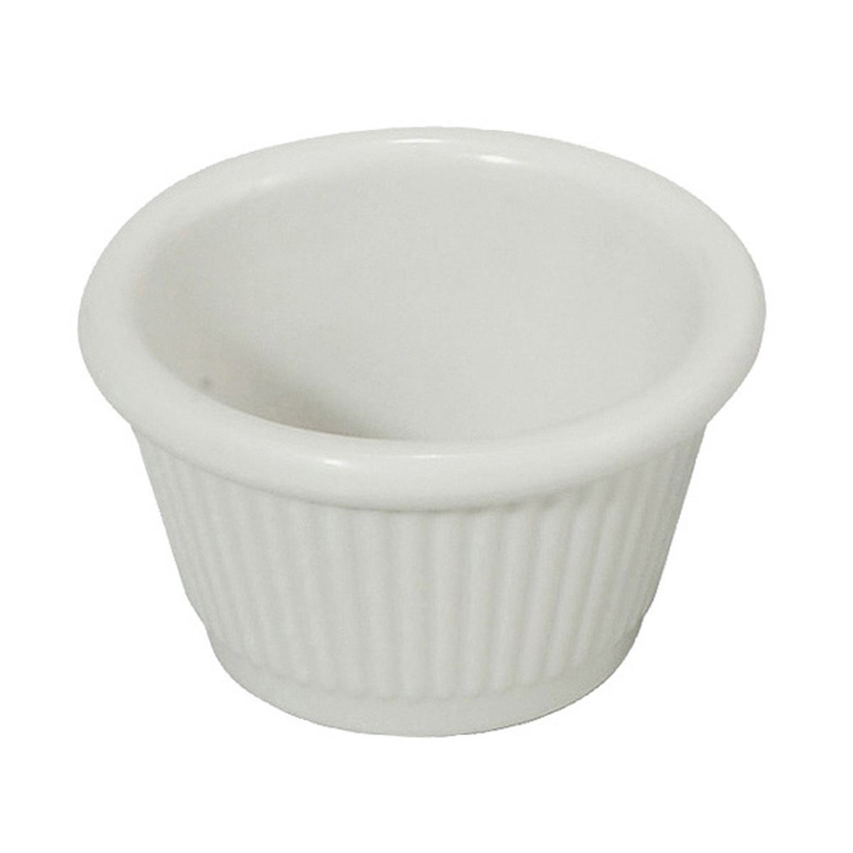Winco RFM-1W Ramekin, 1-1/2 oz., fluted, melamine, break-resistant, white, NSF