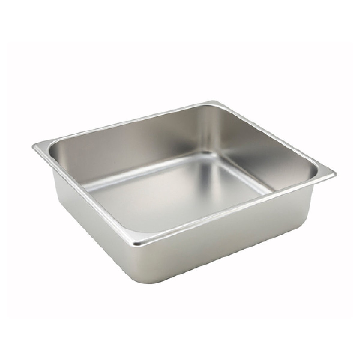 Winco SPTT4 14 Inch 2/3 Size Steam Table Pan with Straight Sides Stainless Steel