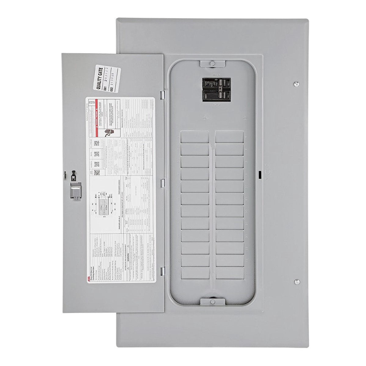 ABB ReliaHome P-Series 125-Amp 24-Space 48-Circuit Indoor Main Breaker Plug-On Neutral Load Center - PAM2412