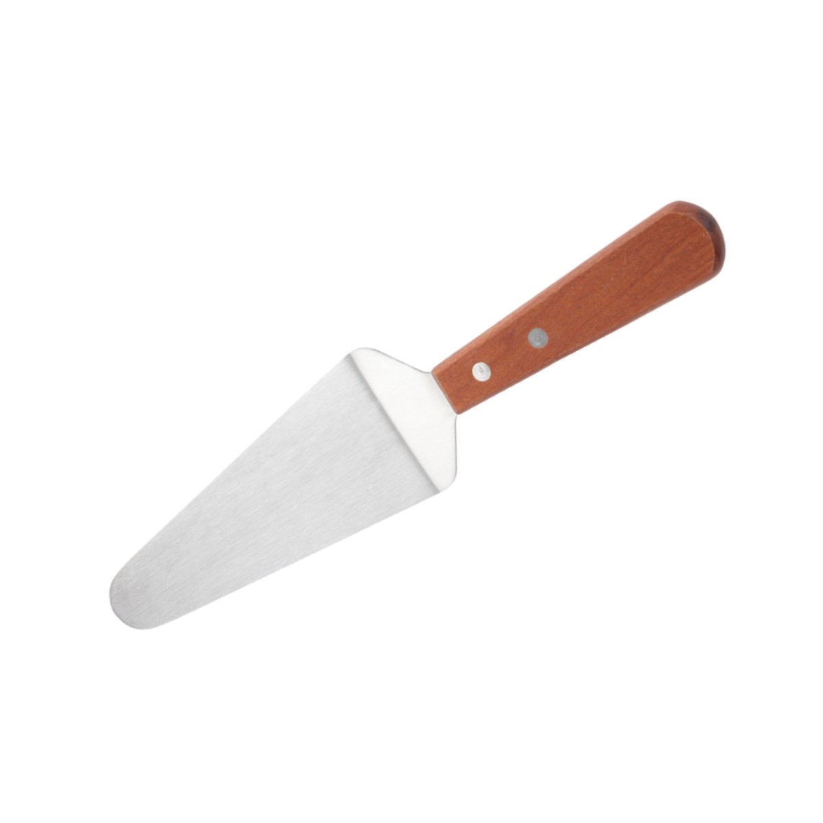 Winco TN166 4" x 2" Blade Pie Server with Wood Handle