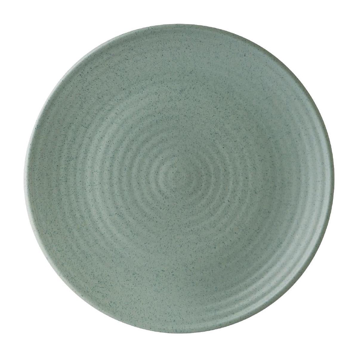 Zuma Mint Ribbed Coupe Plates 210mm (6 Pack) PAS-FW134