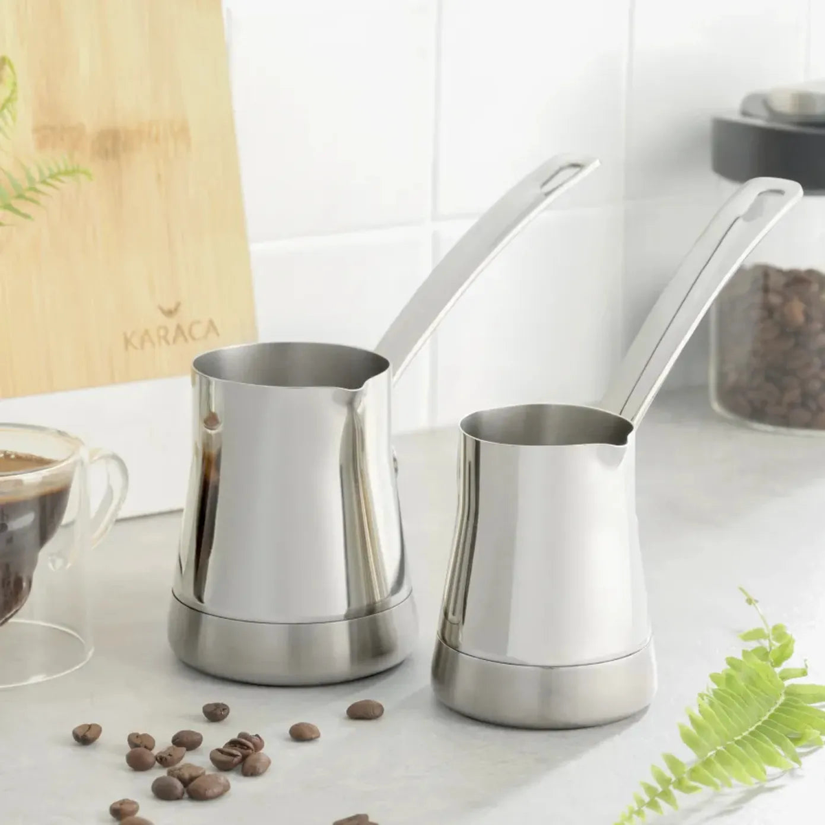 Win 2-Piece Stainless Steel Coffee Pot Set, Steel