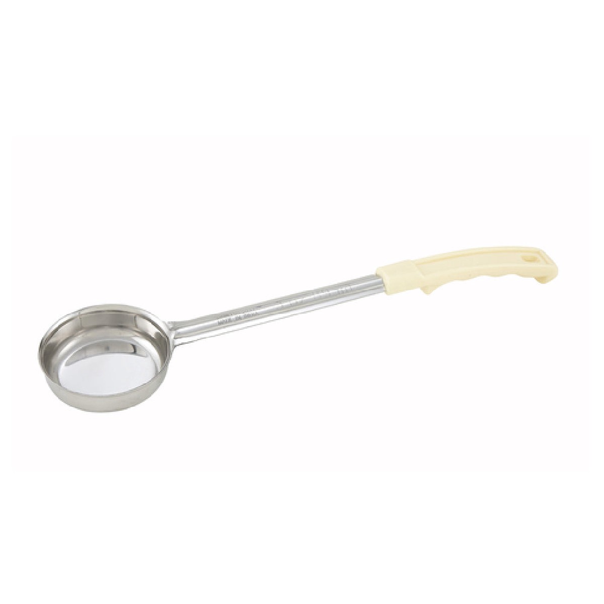 Winco FPS-3 3 Oz. One-piece Food Portioner Stainless Steel Ivory Handle