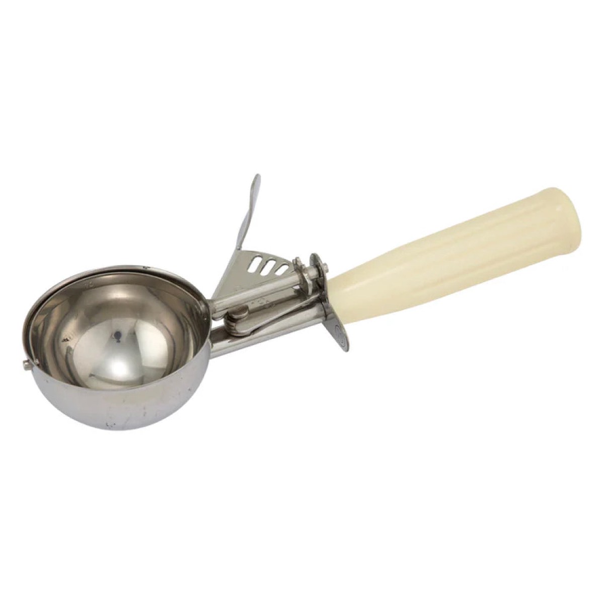 Winco ICD-10 3.75 Oz. Stainless Steel Ice Cream Scoop with Plastic Handle