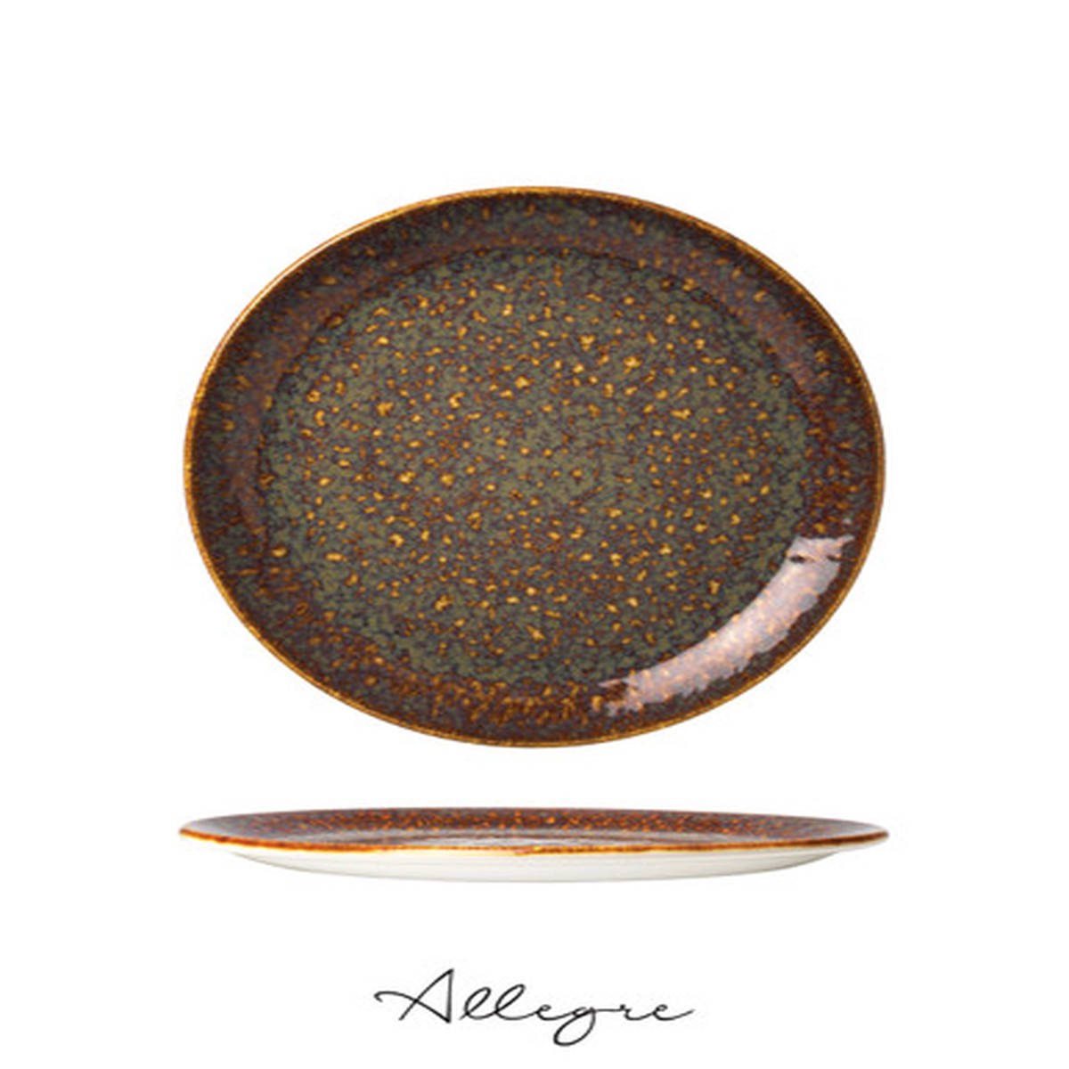 10 in. Dinner Plate/ Serving Plate for 2 to 3 Persons - Vesuvius Amber