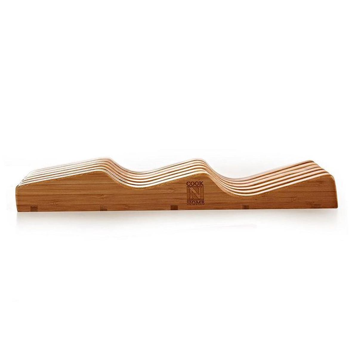 11-Slot In-Drawer Bamboo Knife Storage Block Organizer