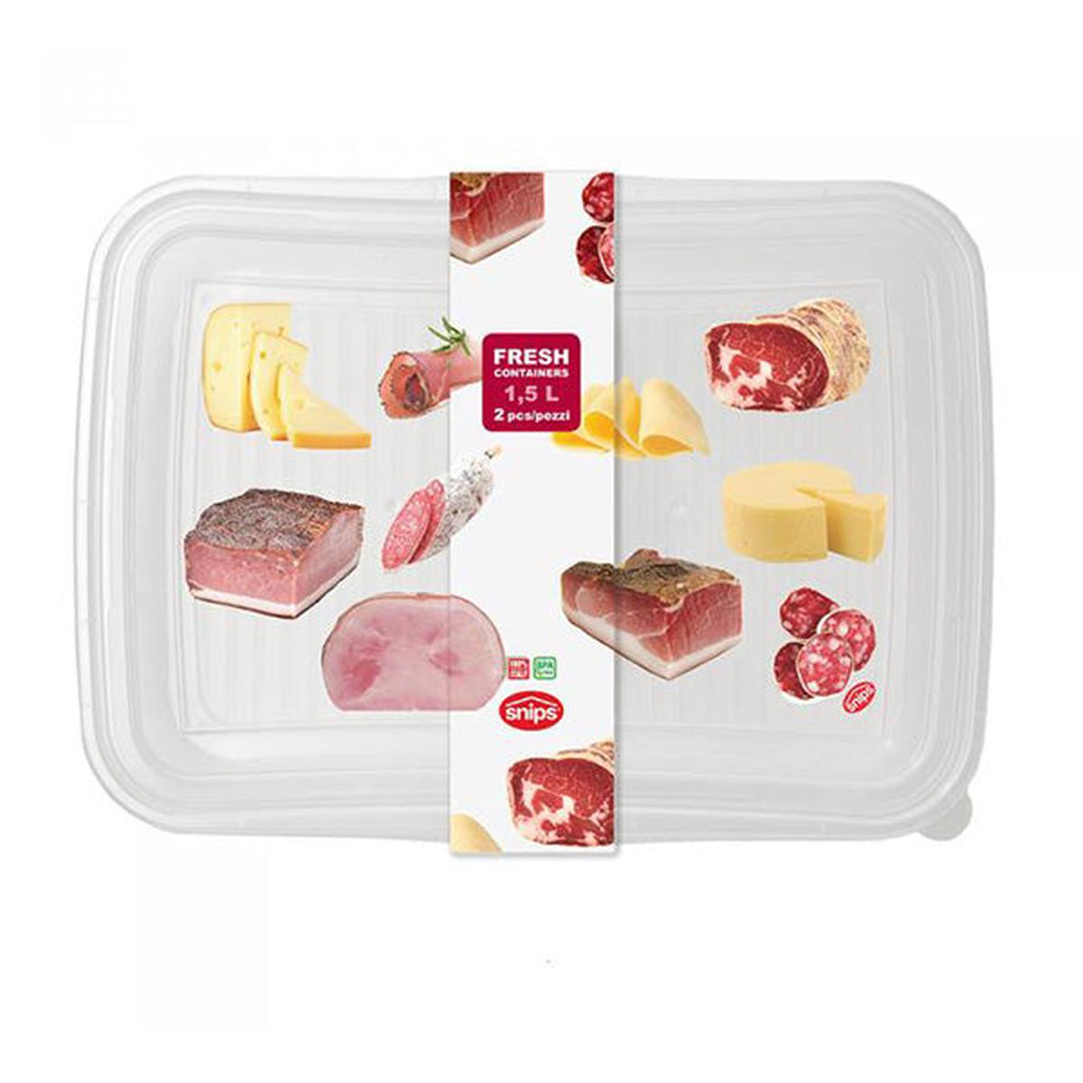 2Pcs Rectangular Container