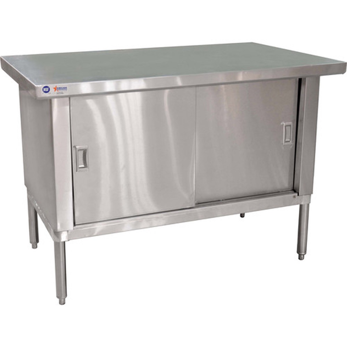 24399 | 72' | Work Table, Cabinet Base Sliding Doors
