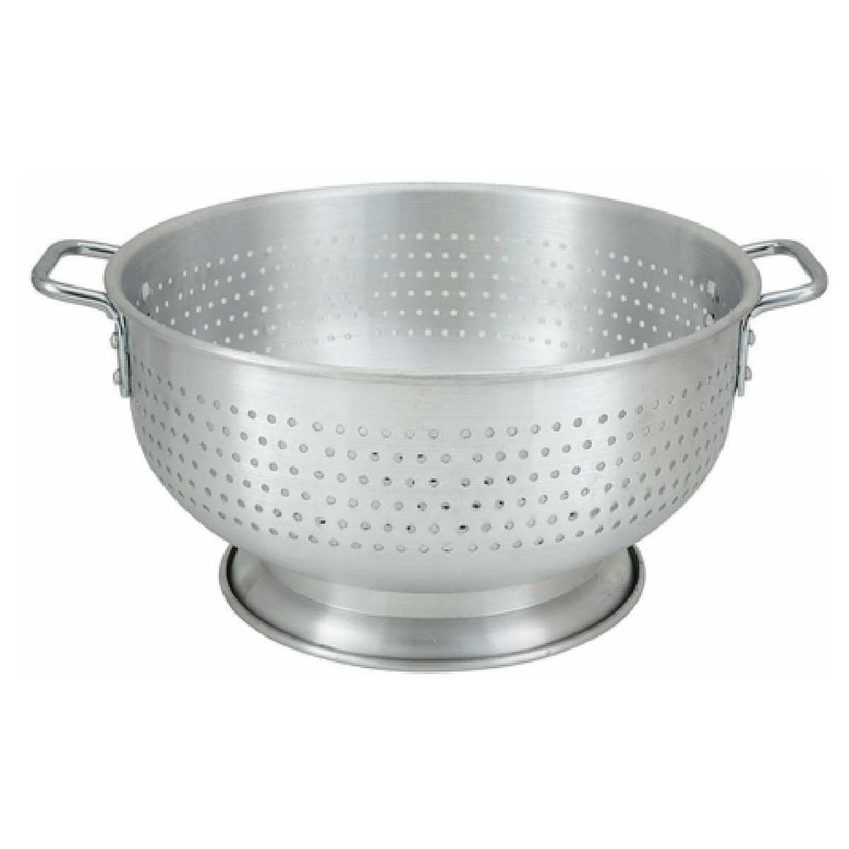 Winco ALO-8BH 8 Quarts Aluminum Colander with Base and Handles