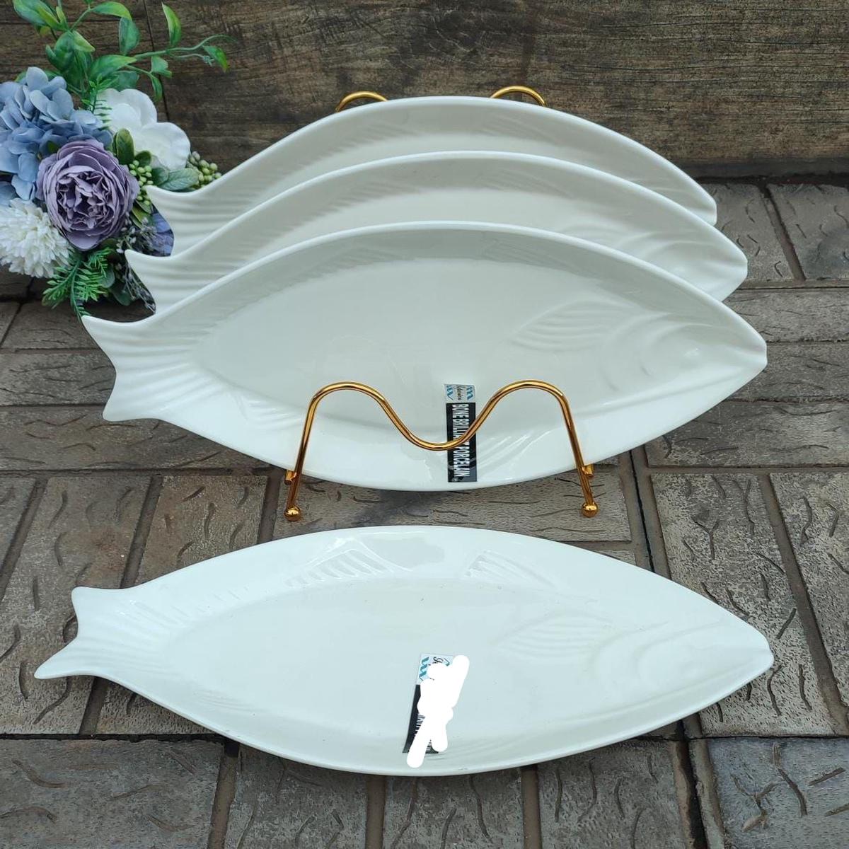 16 inches 6pc Ceramic fish plates